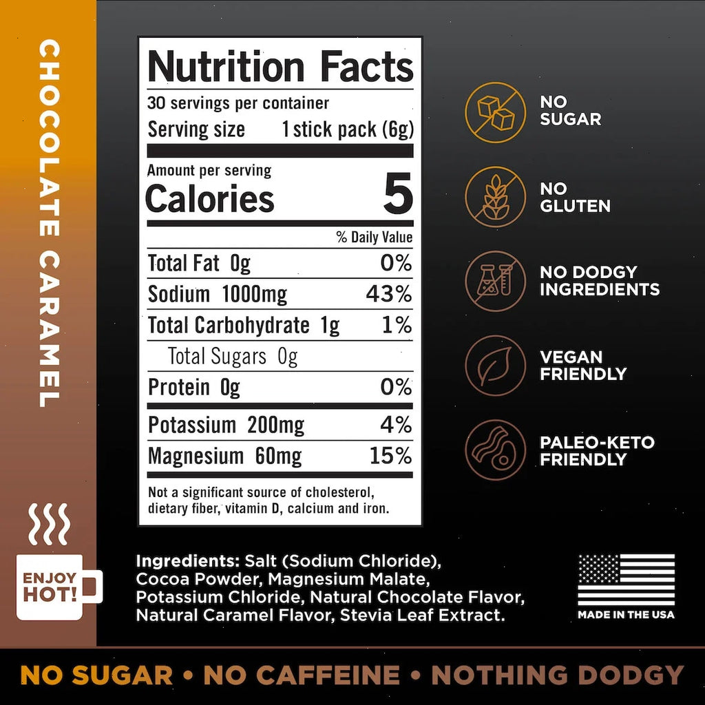 Chocolate Caramel - LMNT Zero-Sugar Electrolytes